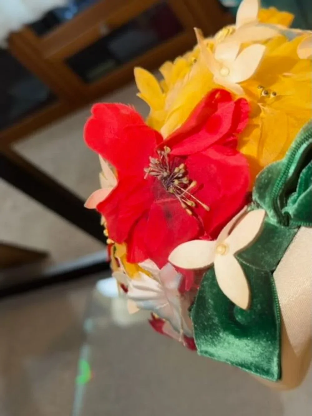 Vintage 1960 Frank Olive Handmade Flowered Hat